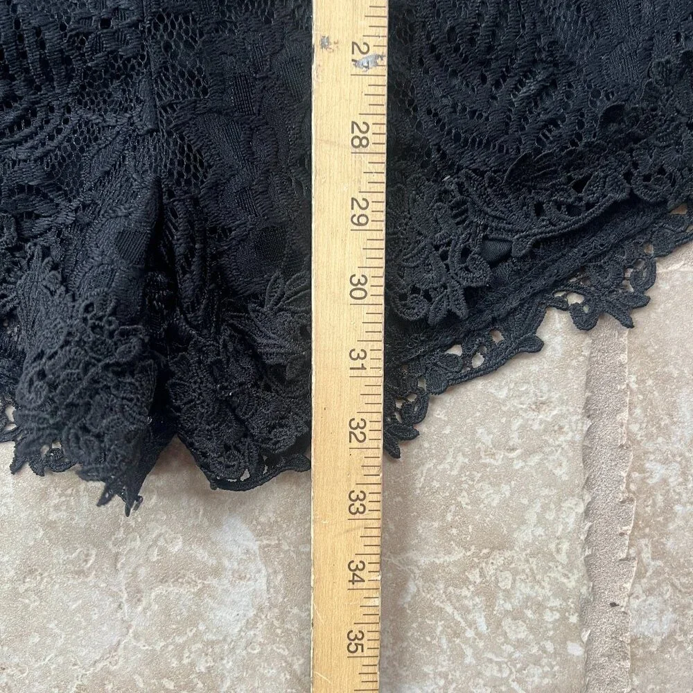 Francesca's Collections Black Lace Sleeveless Romper